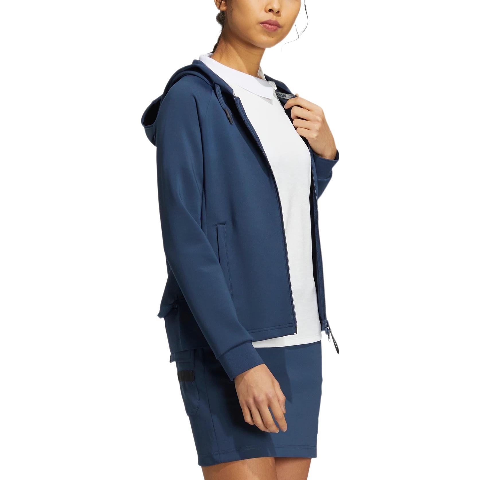 (WMNS) adidas Go-To Hood Long Sleeve Sweatshirt 'Blue' H64651