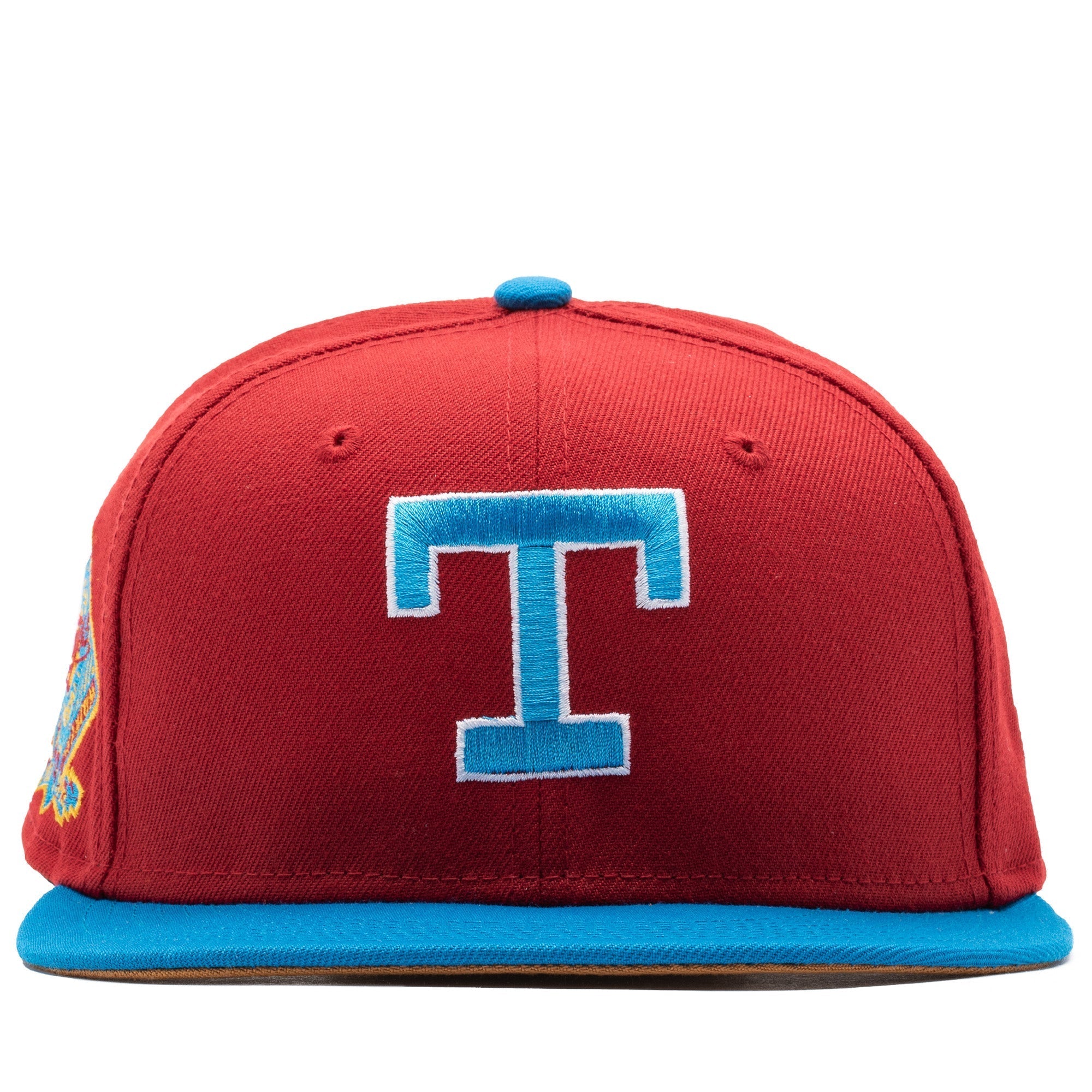 New Era x Politics Texas Rangers 59FIFTY Fitted Hat - Pinot Red/Cardinal Blue