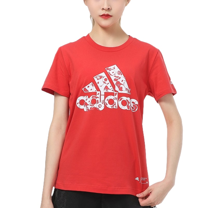 (WMNS) adidas China T-Shirt 'Red White' H58192