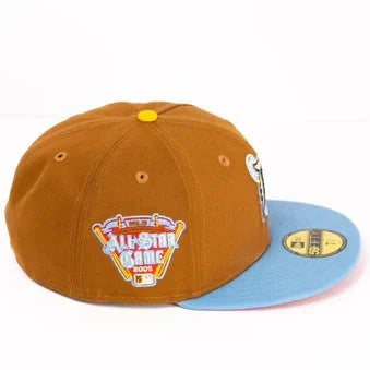 New Era 59FIfty Detroit Tigers 2005 All Star Game "Movie Pack" Fitted Hat - Peanut/Sky Blue