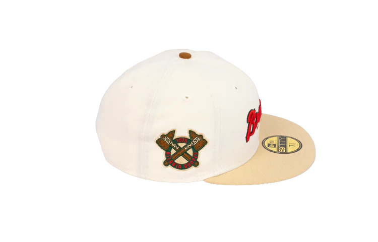 (Final Push) New Era 59Fifty Atlanta Braves 1876 Alternate Logo Side Patch " Eggnog Pack" Fitted Hat