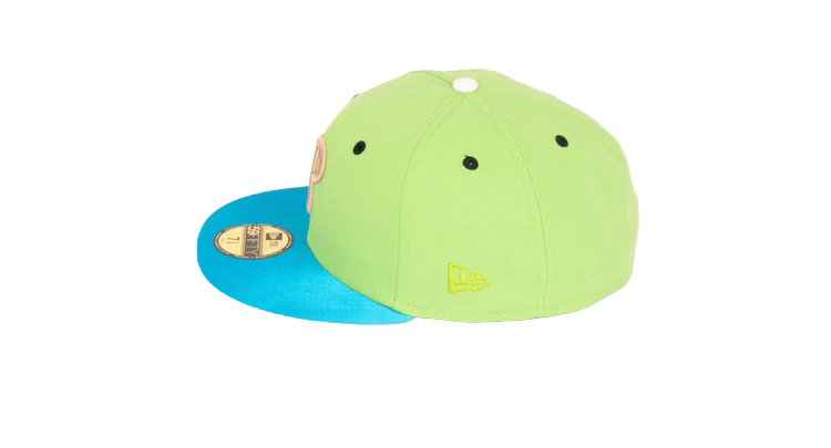 New Era 59Fifty Philadelphia Phillies 2008 World Series "Stone Age Pack" Fitted Hat - Lime Green