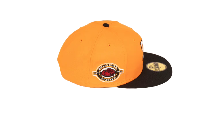 New Era 59Fifty Texas Rangers Arlington Stadium "Kids Classics Pt. 1" Fitted Hat - Orange/Black