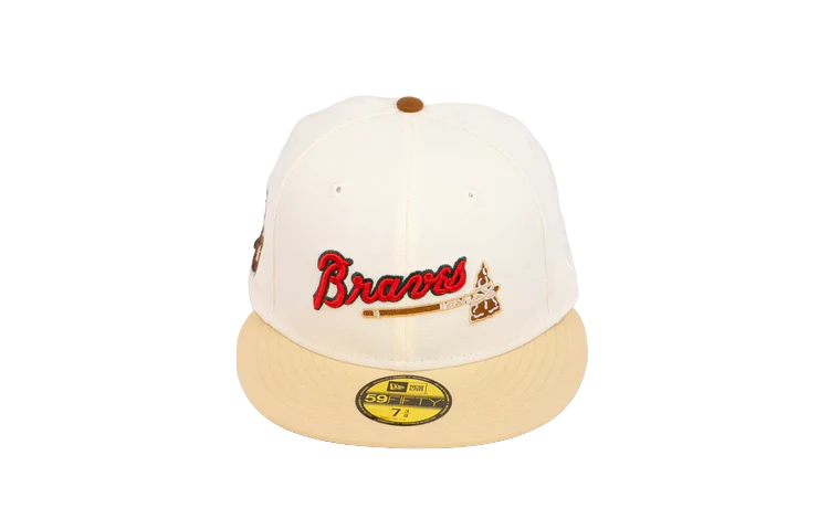 (Final Push) New Era 59Fifty Atlanta Braves 1876 Alternate Logo Side Patch " Eggnog Pack" Fitted Hat