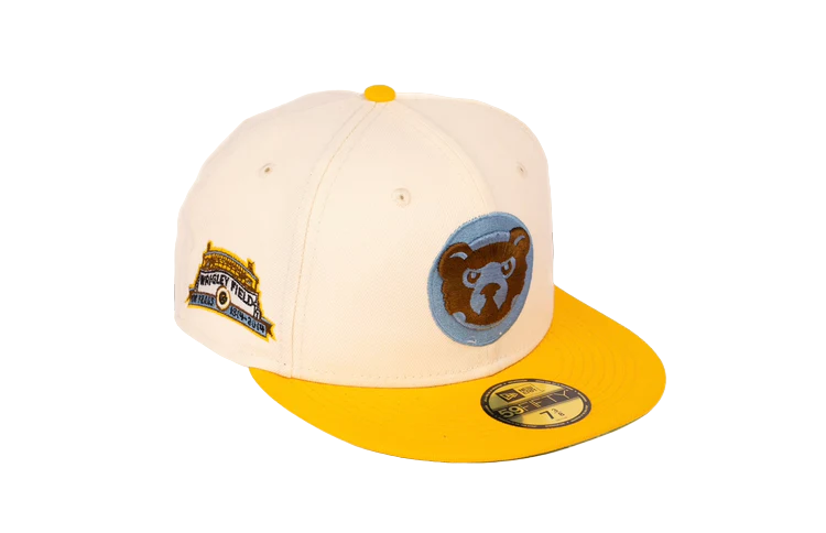 New Era 59Fifty Chicago Cubs 100 Years Wrigley Field "Variety Pack 1" Fitted Hat - Chrome White/Gold