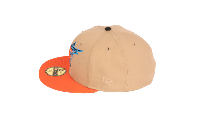 New Era 59Fifty Florida Marlins 2003 world Series "Stone Age Pack" Fitted Hat - Tan