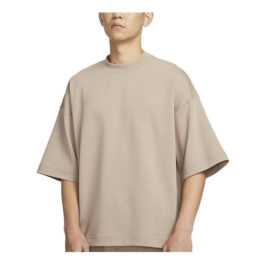 Nike Sportswear Tech Fleece Re-Imagined Oversized Short-Sleeve Top 'Khaki' FB8166-247