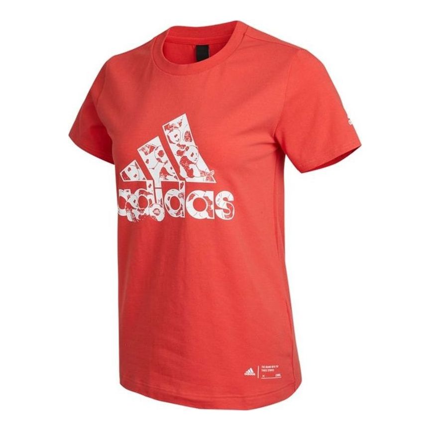 (WMNS) adidas China T-Shirt 'Red White' H58192